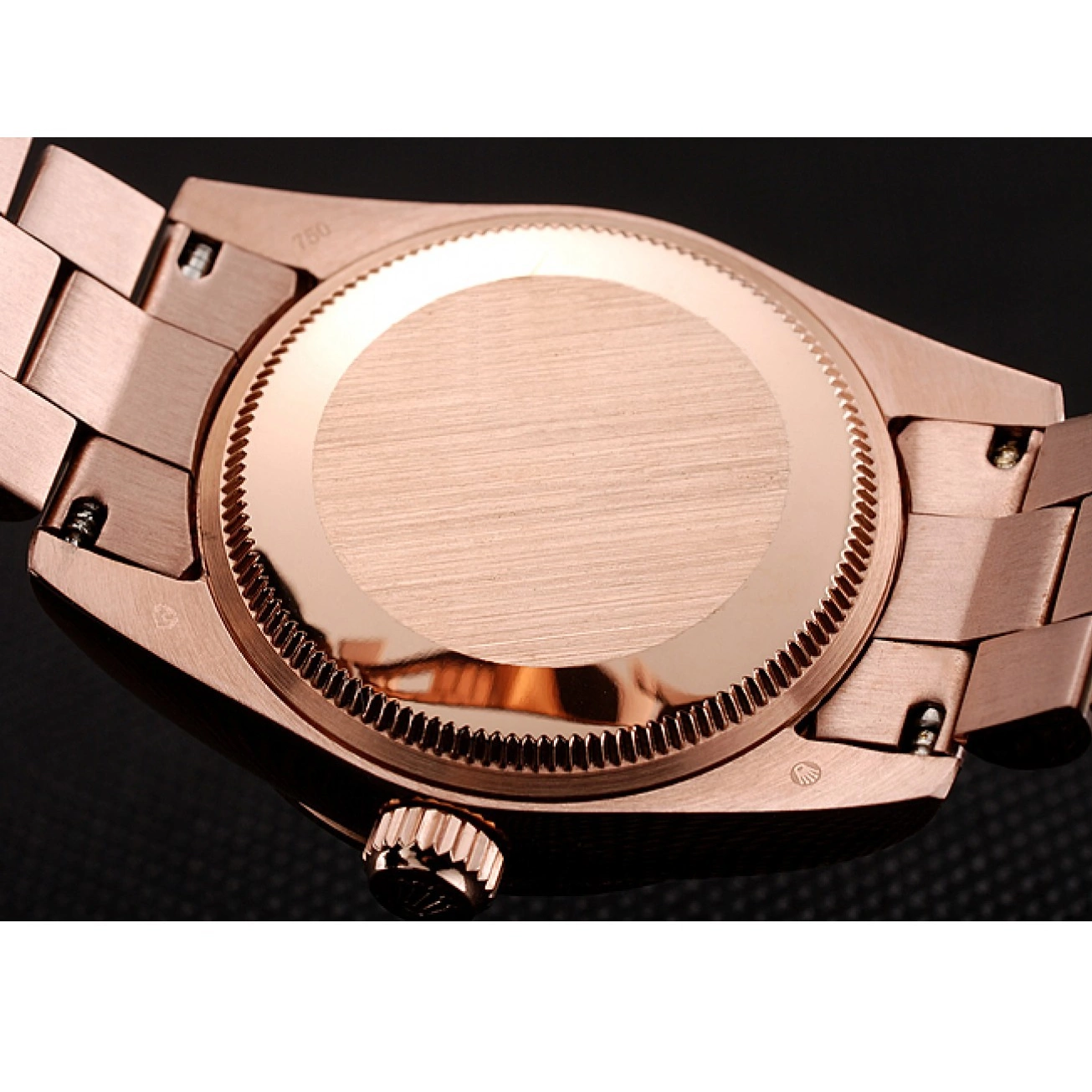 Aaa replica watch Case DateJust Swiss 1453977 Diamond Gold Gold Bracelet Rolex Dial Rose Rose 0724